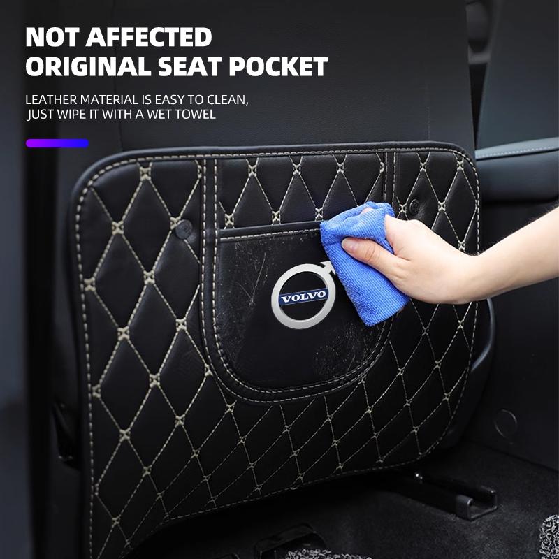 PU Leather Cover Auto Seat Cover Anti Kick Mat Pad Seat Cover For Volvo V60 XC60 XC90 S60 XC40 V40 S80 T6 V90 EX90 S90 V70