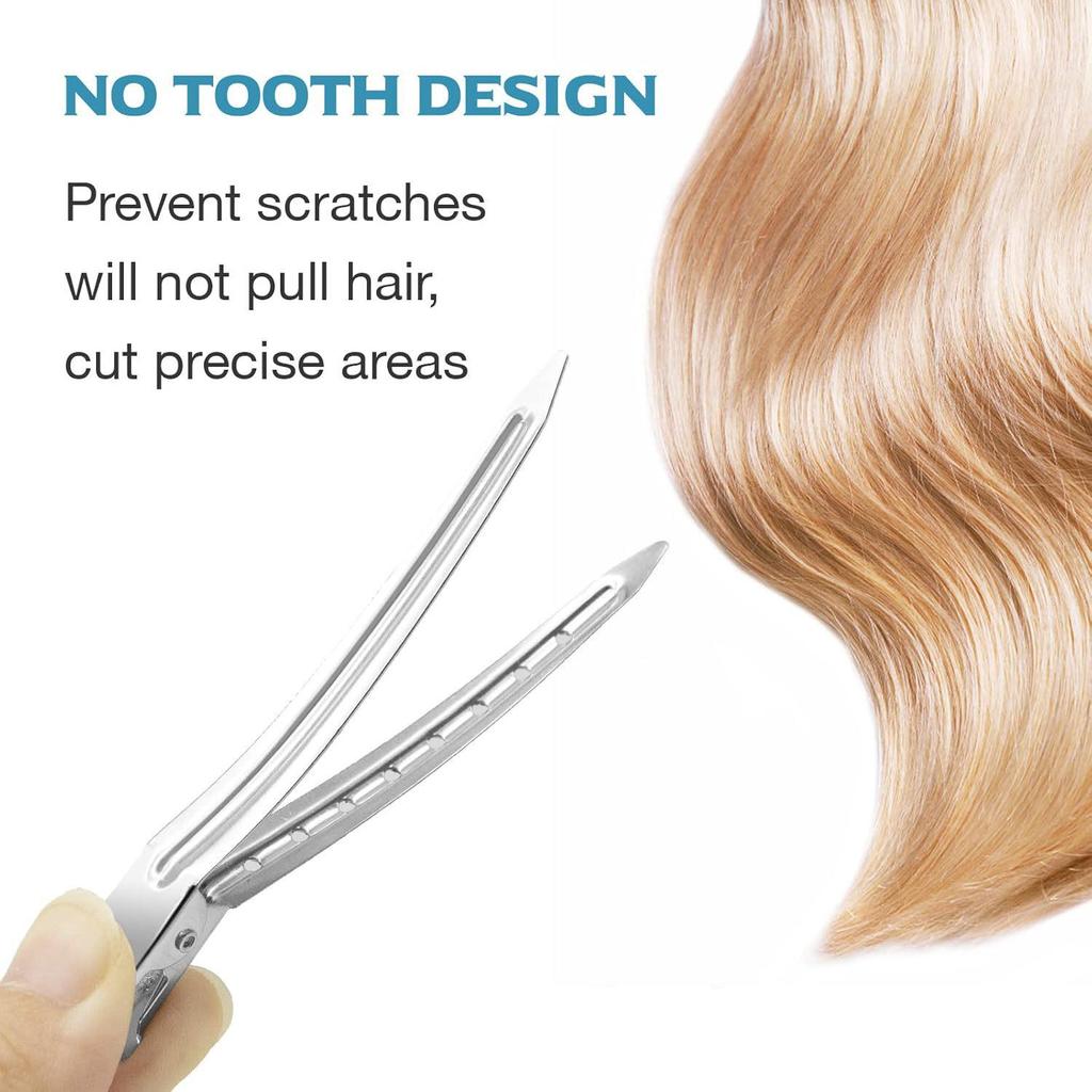 Pointed Tip Hair Styling Clip - Metal, Volumizing, Electroplated
