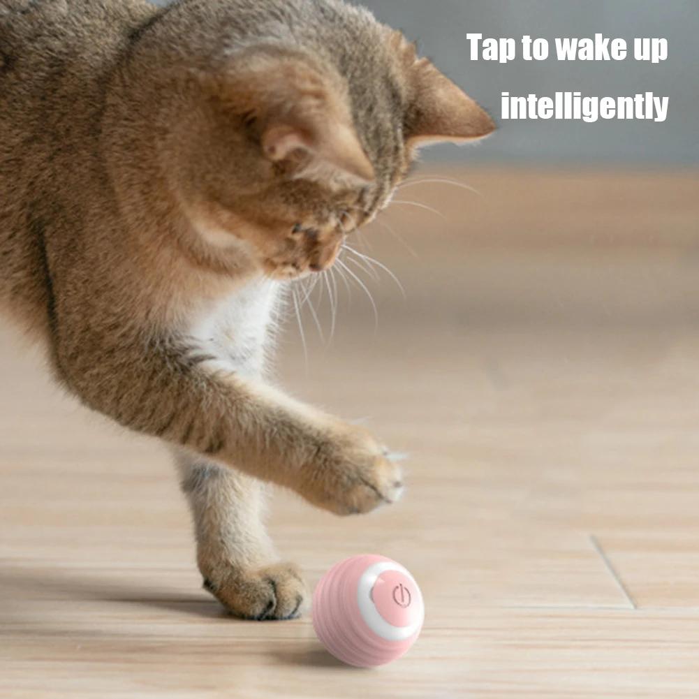 Interactive Cat Toy Ball 360° Automatic Rotating Rolling Ball for Cats Toys With USB Charging for Small Dogs Cats Indoor Playing
