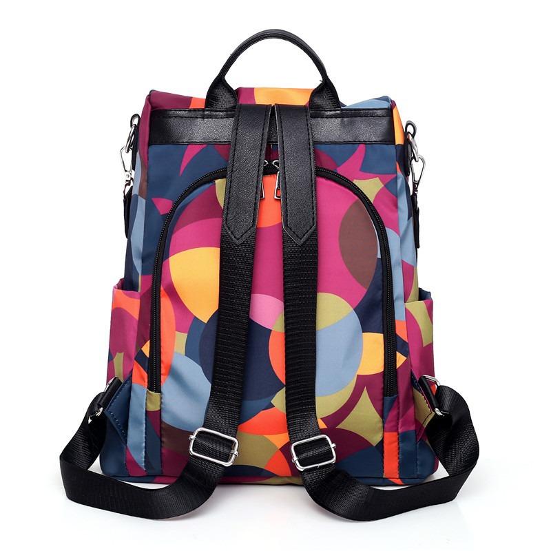 Backpack Women's Bag New Fashion Anti-theft Outdoor Leisure Travel Bag Printed Oxford Cloth School Bag