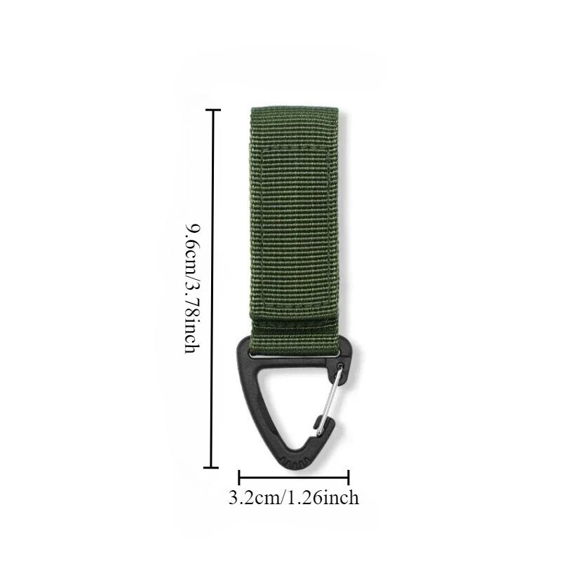 Outdoor Tactical Nylon Webbing Backpack Buckle Single-point Triangle Multifunctional Mountaineering Buckle D-ring Key Chain
