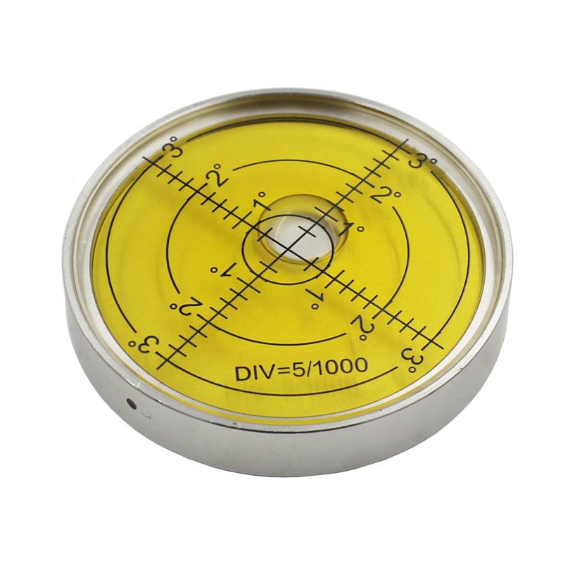 Μαγνητικό Πολύχρωμο Καθολικό Στρογγυλό Μεταλλικό Αλφάδι Φυσαλίδας Οριζόντιο Εργαλείο Διάμ. 60*10mm 1 ΤΕΜ