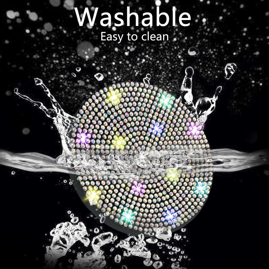 NBTEPEM 4pcs Bling Car Cup Holder Coasters 2.75" Anti-Slip Shockproof Universal Fashion Car Coaster