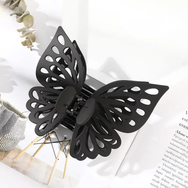 Hairpin Womens Summer Fashion Large Hollow Butterfly Clip Hairpin Cute Korean Fairy Headdress Girls Party Accessories