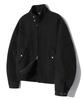 Trillion Wool Elbow Patch 2-Way Harrington Jacket (Black)