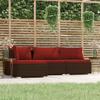 Day and Night - Day and Night Garden Furniture Set 4 Pieces and Brown Synthetic Rattan Cushions