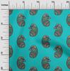 oneOone Cotton Flex Fabric Paisley Block Printed Craft Fabric BTY 40 Inch