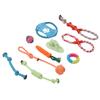 10 pz Giocattolo in Corda di Cotone per Animali Domestici Interattivo Colorato Giocattolo da Masticare Molar per Cucciolo Cane Medio Grande