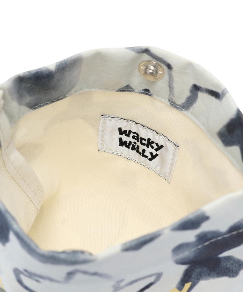 Wacky Willy Graphic Pattern Pouch Navy