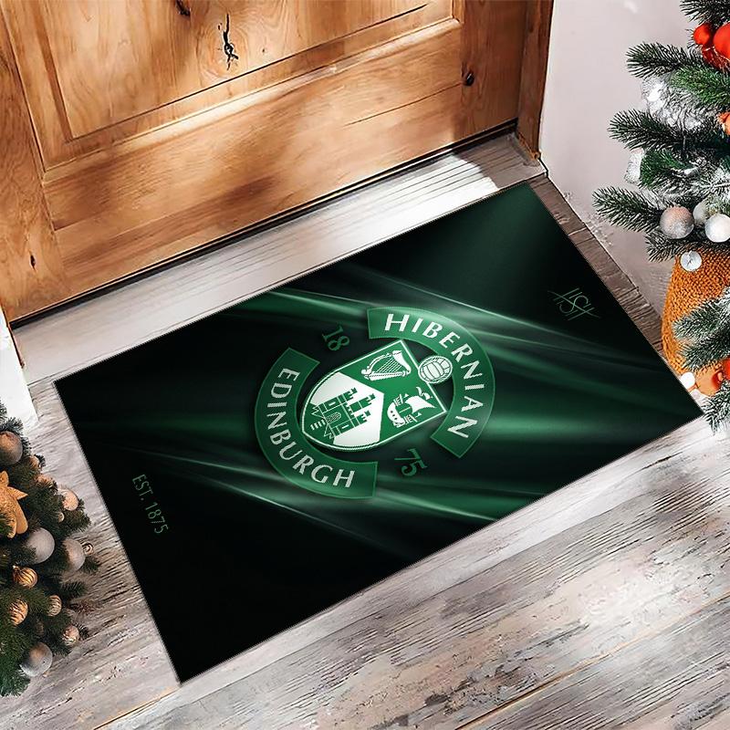 Tappeto Morbido per Pavimento Antiscivolo Hibernian FC Calcio Calcio Modello Tappeto per Interni Tappetino Decorazione Sportiva per Camera da Letto
