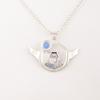 Dark Blue Cat's Eye Gemstone 925 Sterling Silver Handmade Stylish Pendant 1.48" CP-17-38