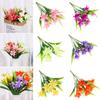 33cm 7Heads Hot Home Ornament Wedding Decor Persian Leaf Fake Lily Lilies Bouquet Artificial Flowers