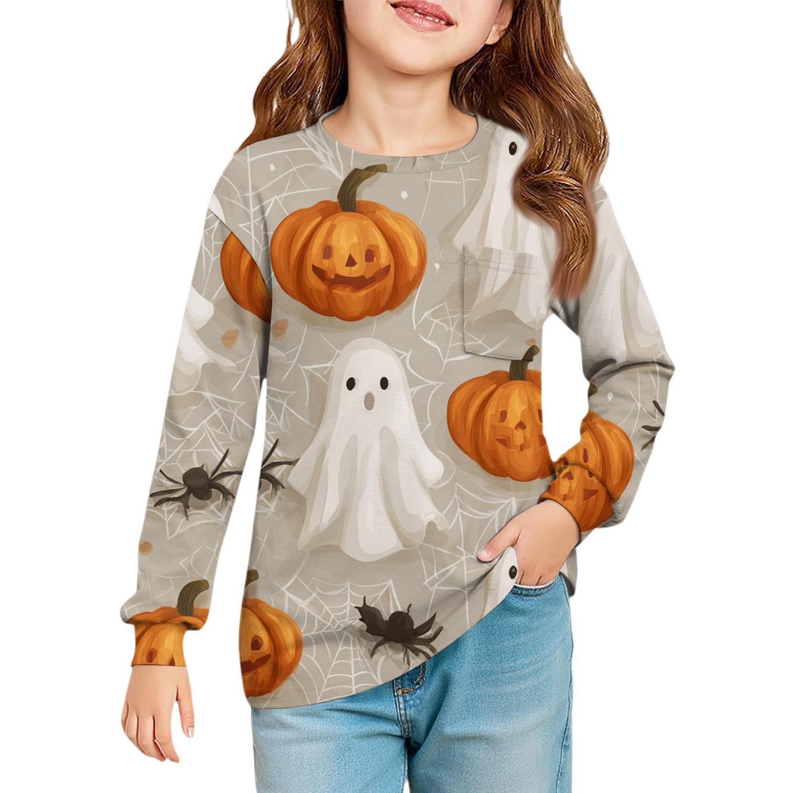 

Блузка для девочек с длинным рукавом - Туника с мягкой талией и круглым вырезом 150