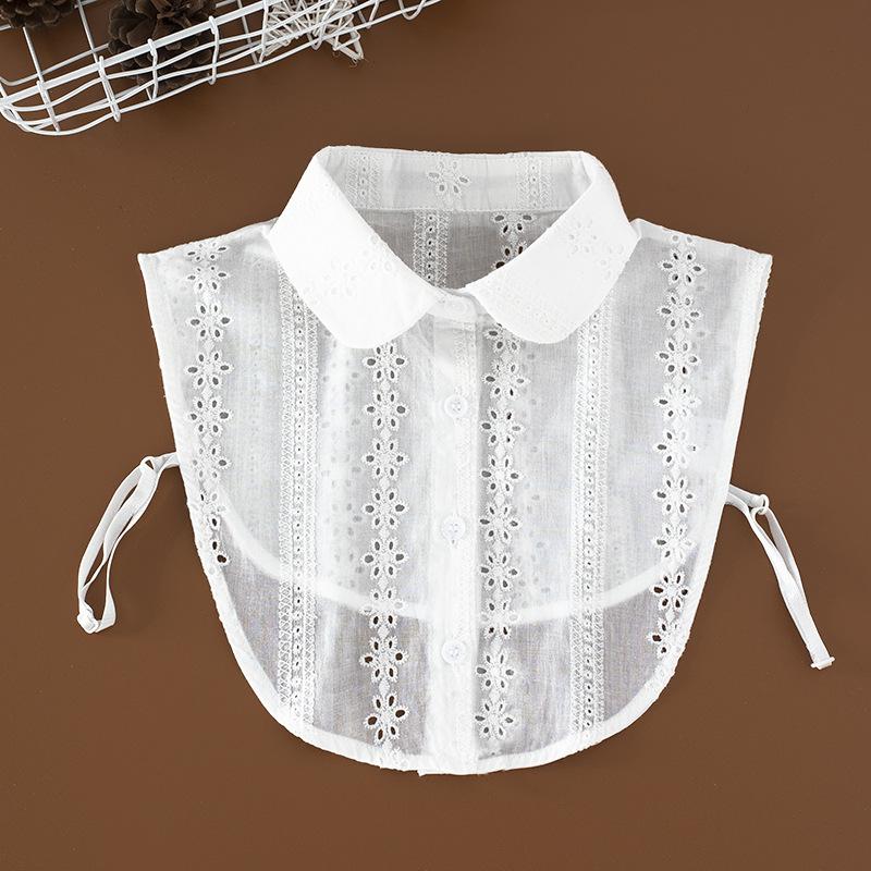 New Fake Collar Shirt Women White Lapel Ruffles Stand False Collar Woman Girls Detachable Collar Lace Removable Half Shirt