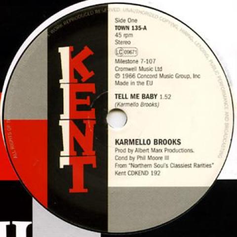 

7inch Record KARMELLO BROOKS CARLA THOMAS Tell Me Baby Ill Never Stop Lovi TOWN135 Kent UK 2009 Europe SoulFunk