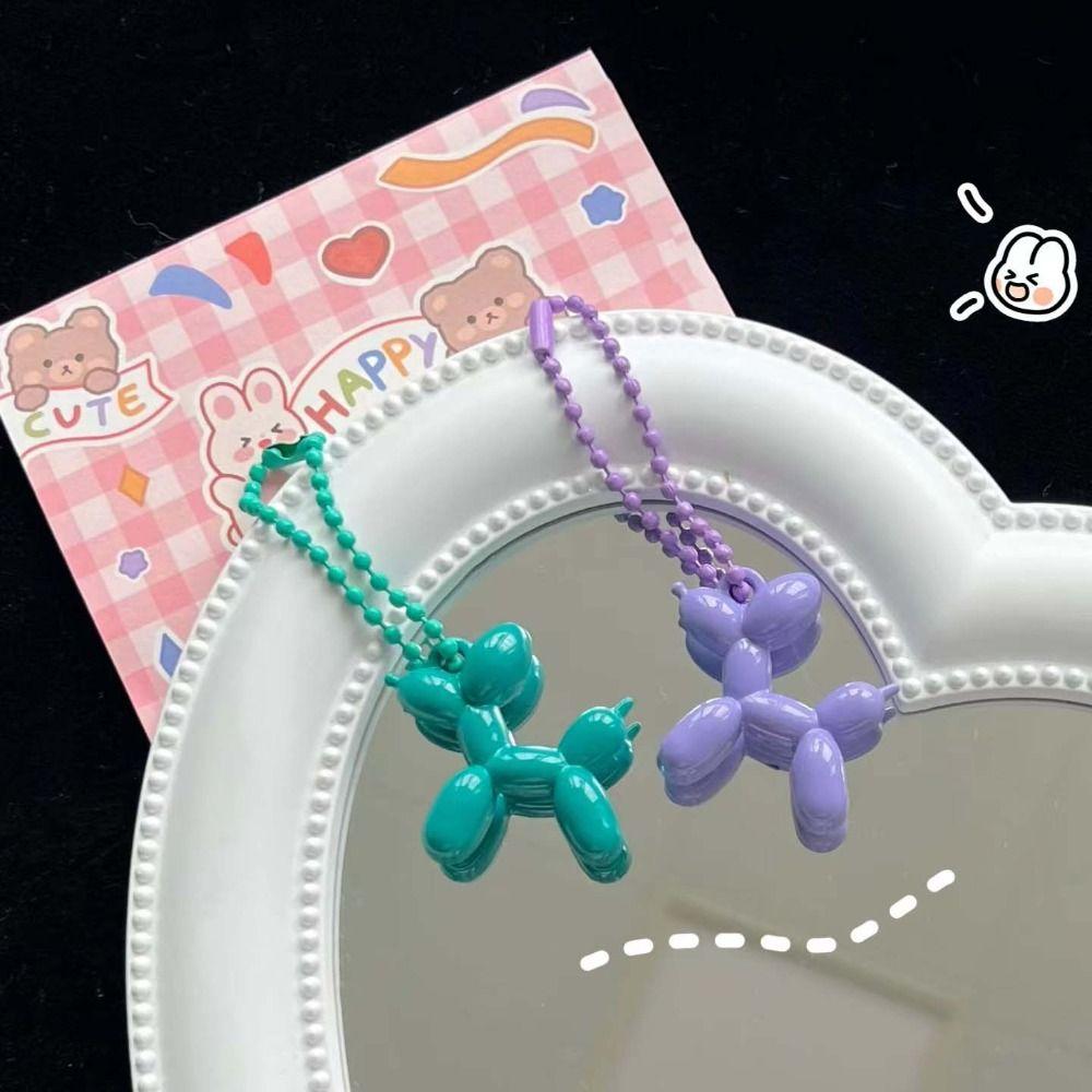 Ball Chain Cartoon Puppy Pendant Dog Balloon Puppy Keychain Creative   Gift
