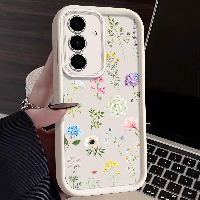 

Противоударный чехол с травой и цветами для Samsung Galaxy S24 S23 Ultra S22 S21 S20 FE S25 A52 A53 A56 A34 A54 A15 A25 A35 A55 5G For Samsung S22