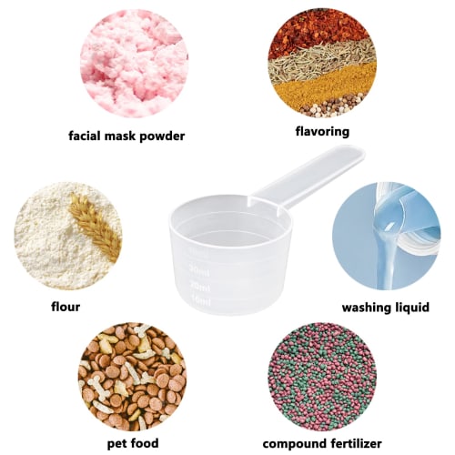 4 Measuring Scoops, Protein Scoops, Food Scoops, 30g Powder Protein Scoop, Plastic Reusable Spoons for Milk Powder, Protein Powder, Flour, and Other K