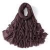 Muslim Cotton Rayon Hijab Solid Color Plain Scarf Women Soft Cotton Viscose Thin Voile Shawl Remove Edge Headscarf Turban
