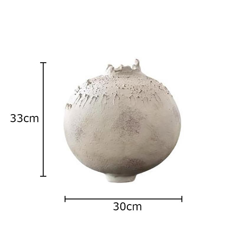 Uneven Moon Surface Vase Resin Handicrafts Plant Pots Table Decoration Flowers Arrangement Floral Vases Room Aesthetic Decor