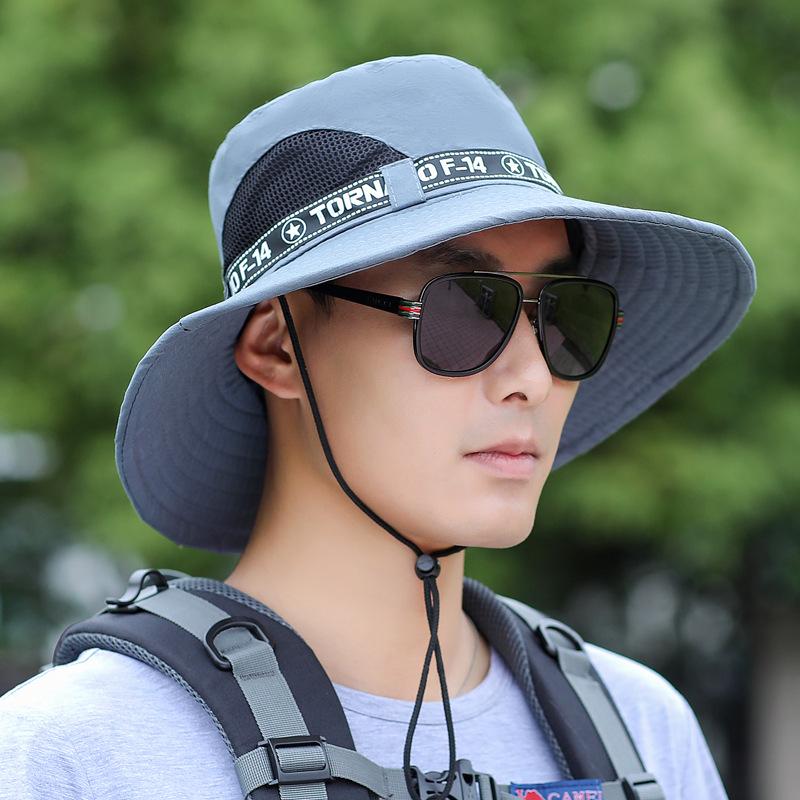 Men's Wide Brim Summer Fishing and Mountaineering Hat - Lightweight Sun Protection Fisherman Hat.
