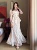 European and American 2025 Retro Long Sleeve Dress - Elegant Spring Court Style