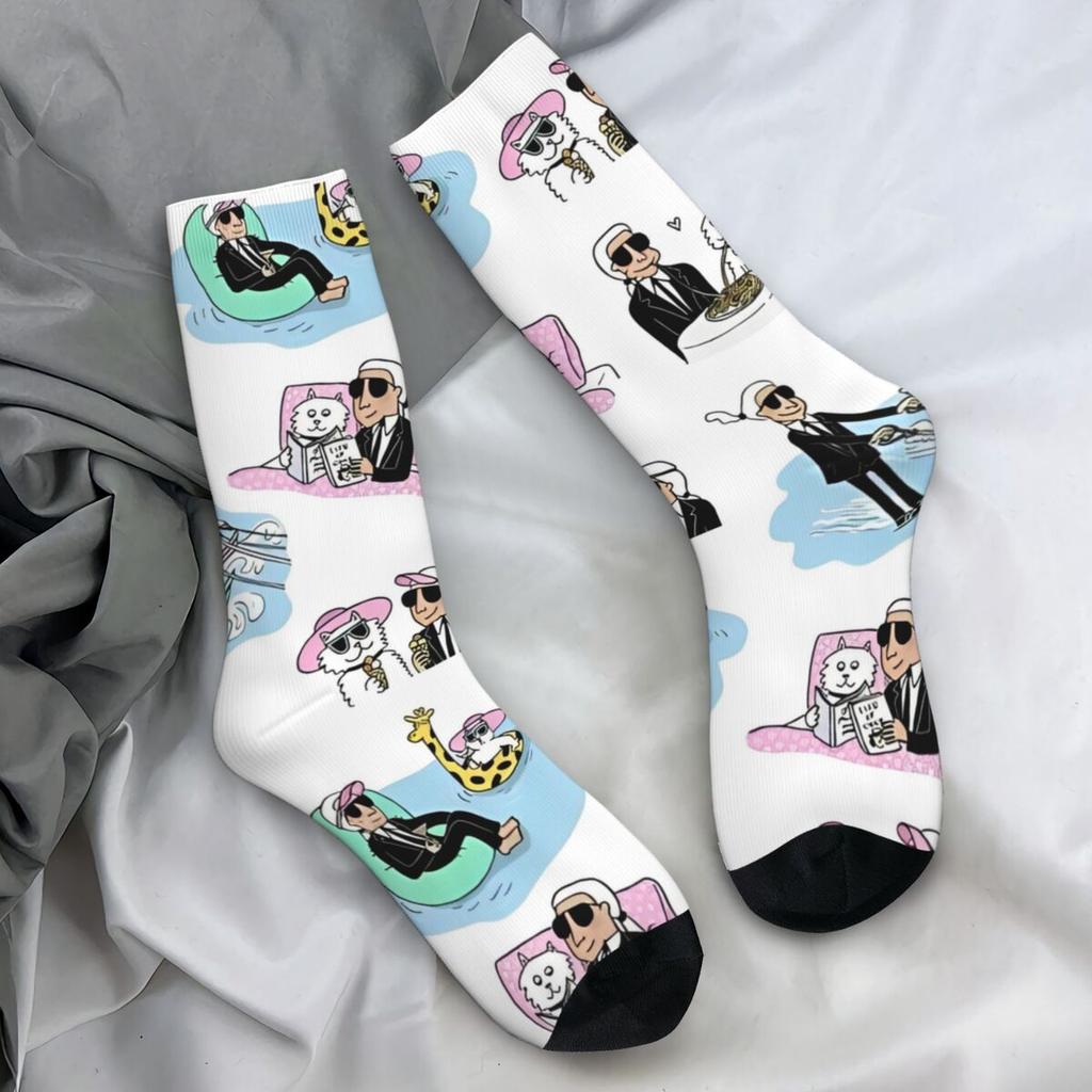 Karled Funny Stockings Design Retro Socks Autumn Anti Skid Socks Men's Skateboard Medium Soft Socks