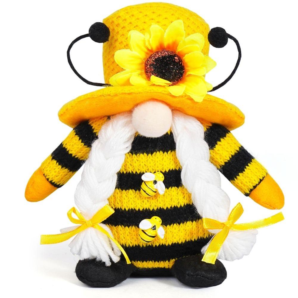 

М яка лялька без обличчя Декоративні прикраси Ручної роботи Гноми Медоносної бджоли Новий Гном Соняшника Декор для двору A