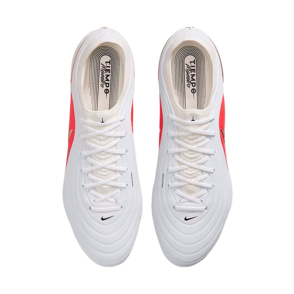 Nike Tiempo Maestro Elite AG Low White Bright Crimson Blur Unisex Cleats Black IB4469-100