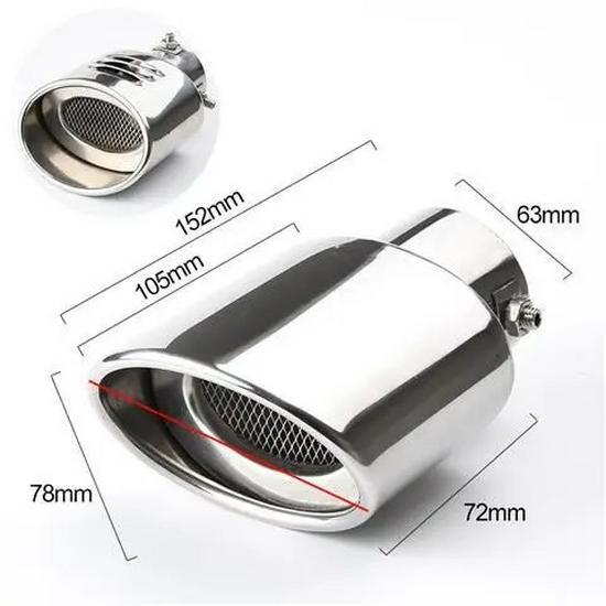 

Крышка глушителя из нержавеющей стали для модификации задней горловины автомобиля - украшение для одинарной/двойной выхлопной трубы