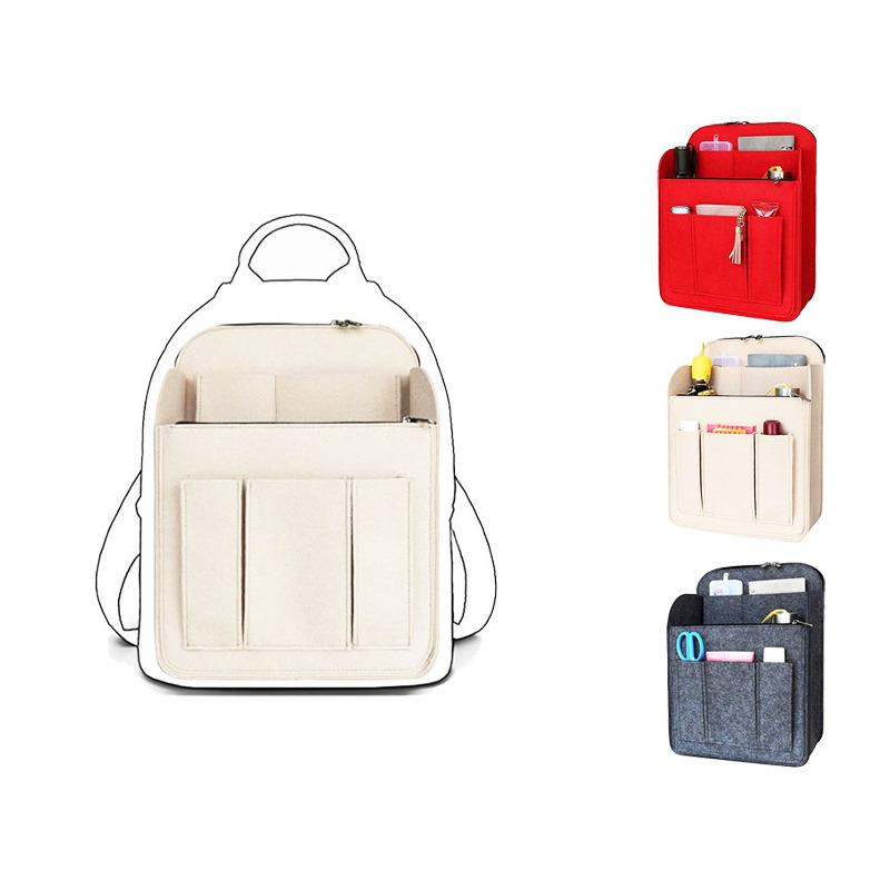 Mehrfachtaschen-Einsatz-Organizer für Longchamp Rucksack Aufbewahrungstasche Filz Rucksack Innentasche Futtertasche