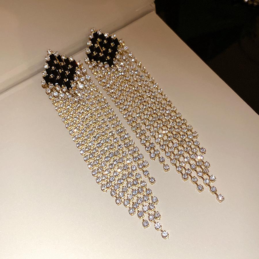 Zircon Tassel Earrings Luxury for Women