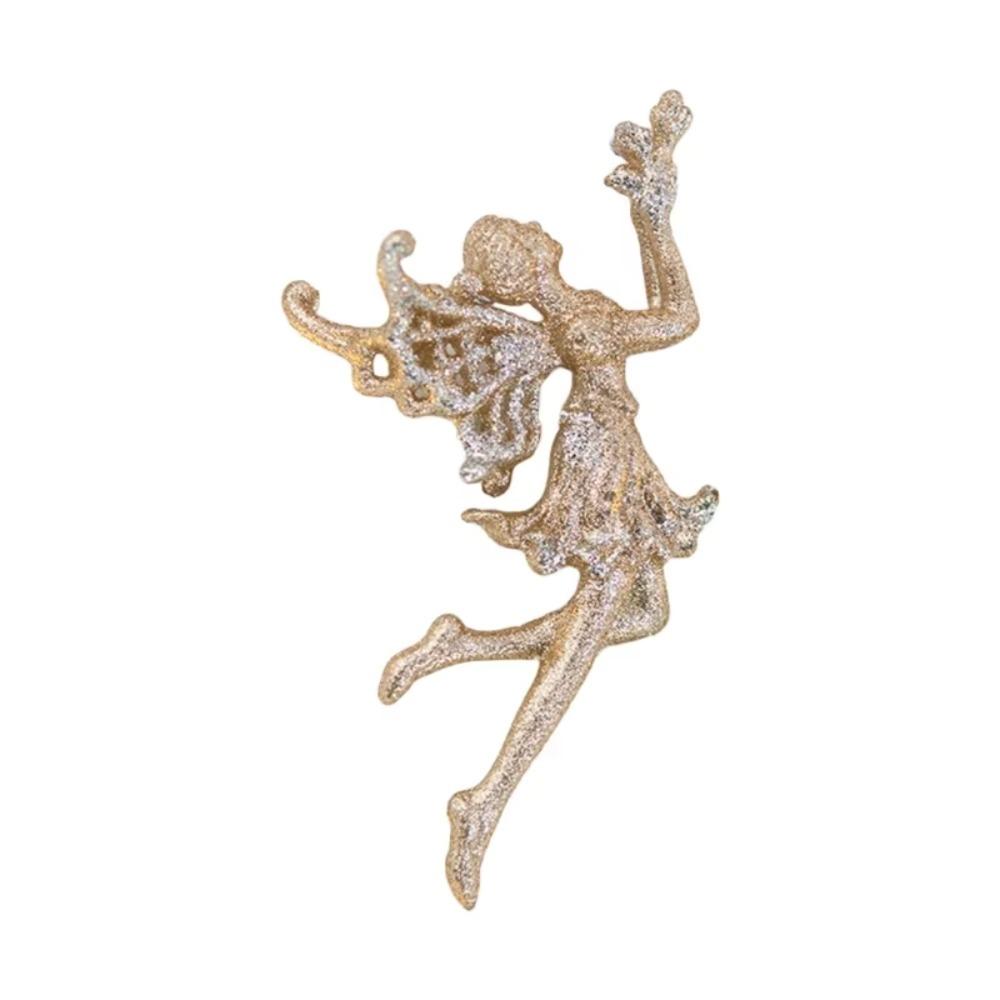 Glitter Christmas Hanging Ornament Champagne Wreath Decoration Xmas Tree Snowflake Pendant  Navidad