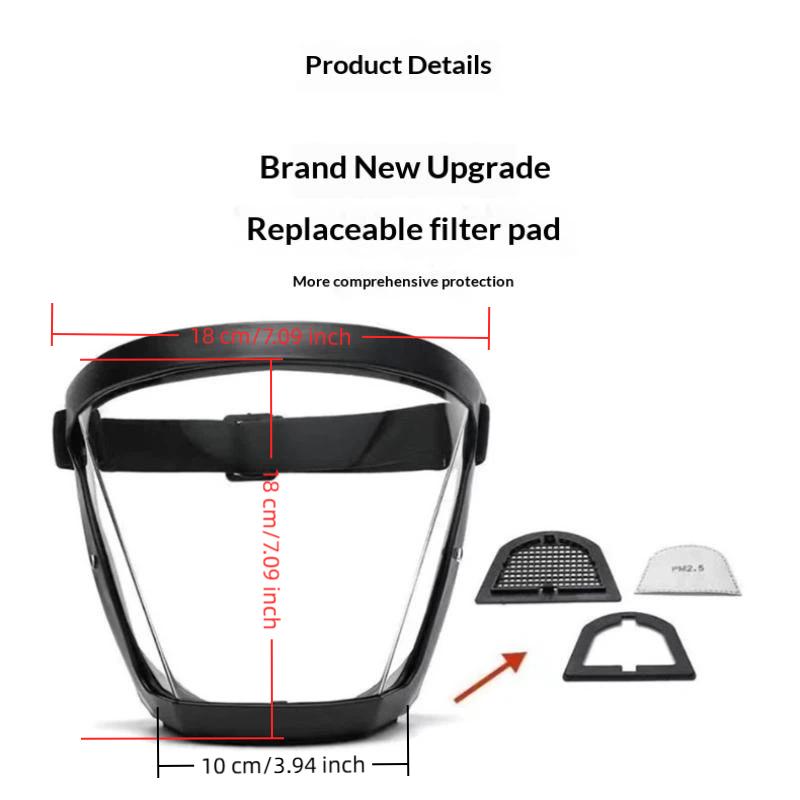 Full Face Protective Shield Anti Impact Anti Fog HD Clear View Ultra Durable for Motorcycle Riding Cycling Daily Use