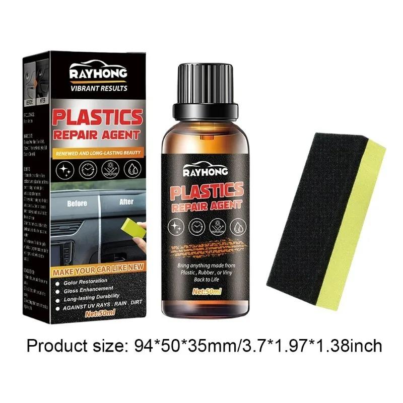 50ml Car Plastic Restorer Back To Black Gloss Auto Plastic Renovation Agent Restoring Liquid Car Refurbishment Cleaning Agent