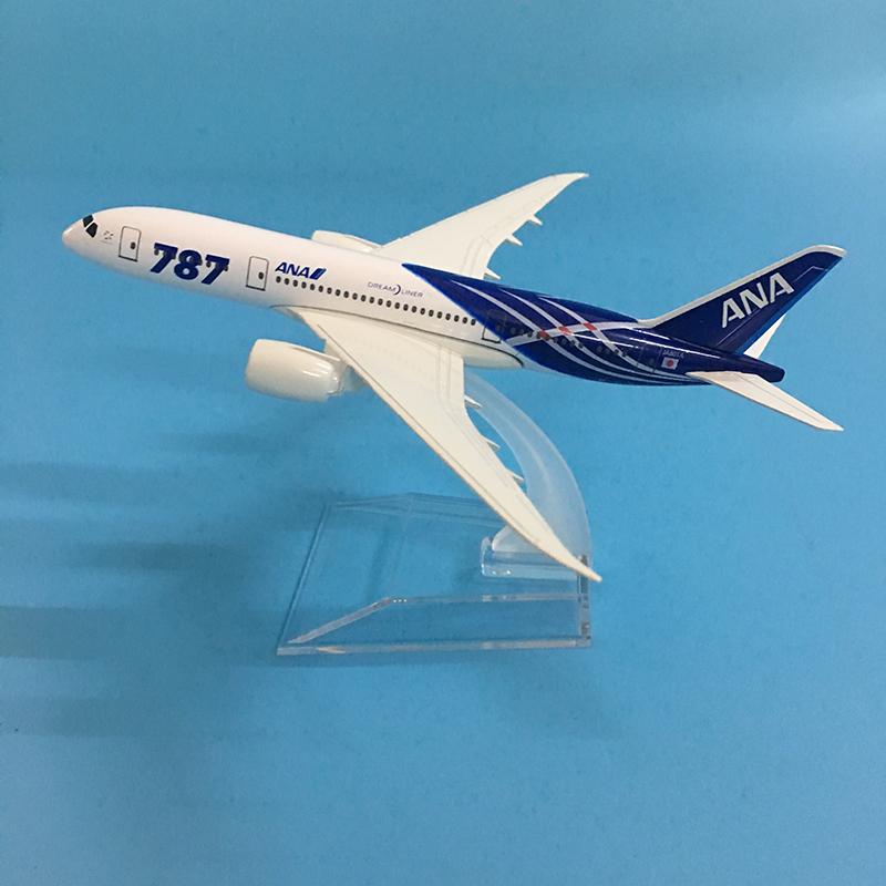 16cm JAPAN AIR ANA AIRLINES BOEING 787 Flugzeugmodell Flugzeug Diecast Metall 1/400 Maßstab Flugzeuge