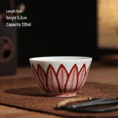 Retro Blue-and-White Ceramic Kung Fu Teacup