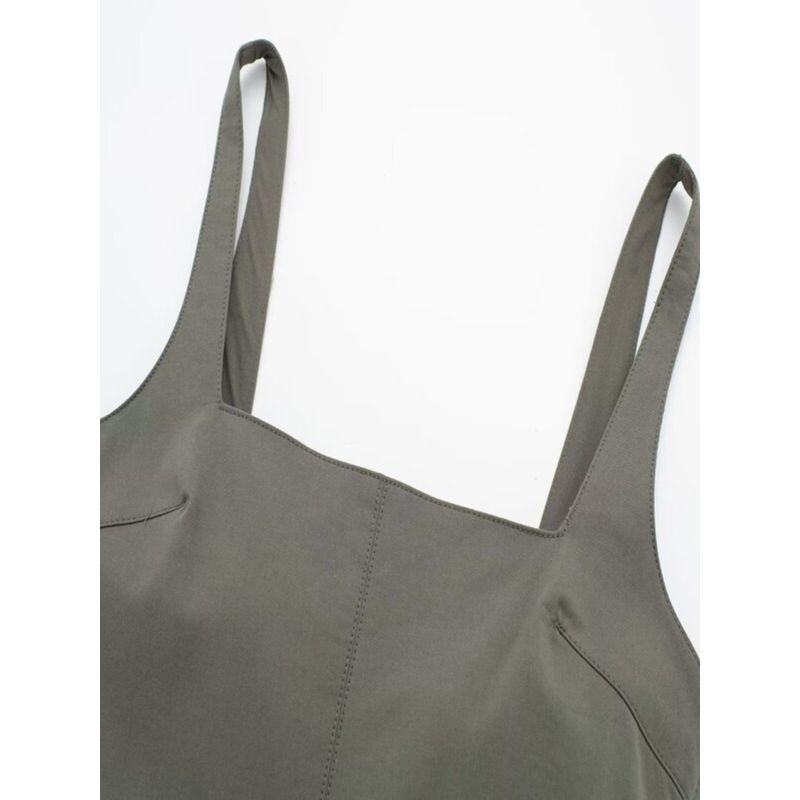 Fashion Style 2024 Spring New Arrival Women's Easiest for Match Tooling Style Pleated Laminated Sling Tops 3067020 507