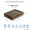 Sheesham Wooden Spice Box for Kitchen with Spoon (12 Partitions, Non Detachable, 90 Ml, Brown)