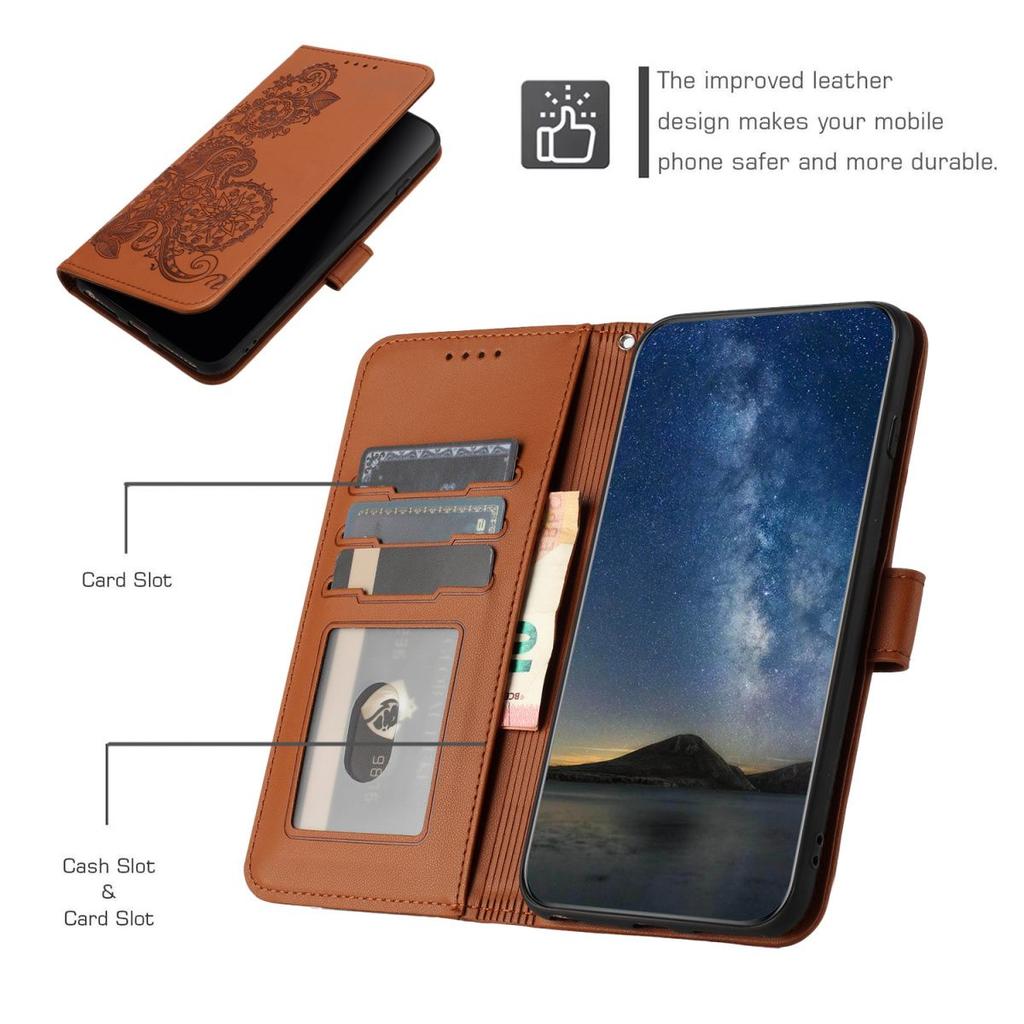 Realme Note 60 Mobile Phone Case Note60 Flip Leather Case Business Retro Anti-drop Protective Leather Case