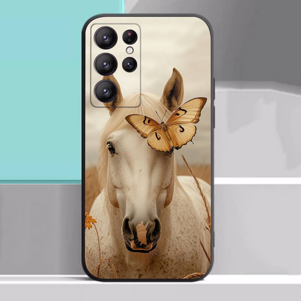 Horse Animal Case For Samsung Galaxy Case S25 S23 S22 S21 S30 S20 S10 Ultra Plus FE TPU Soft Cover