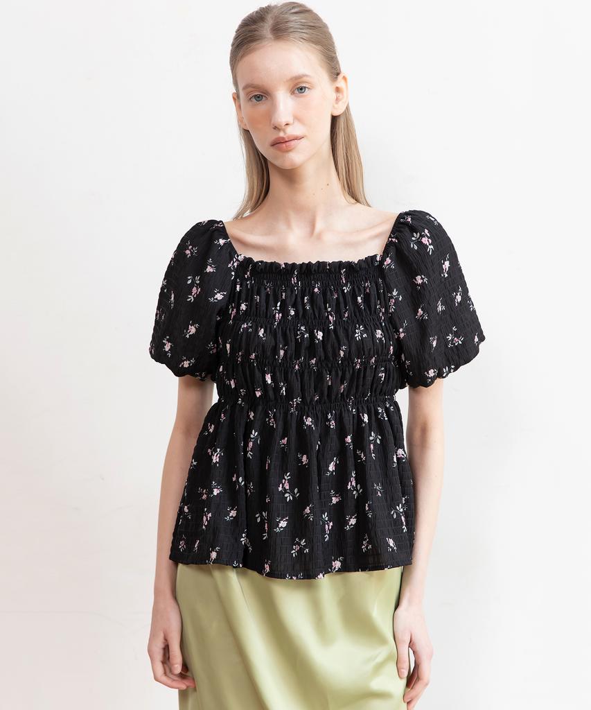 JMARKNEWYORK Flower Smocking Blouse_2Color