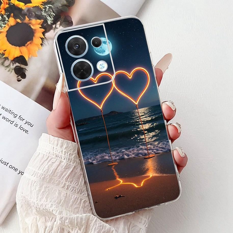 For OPPO Reno 8 Case CPH2359 Cover Cute Cartoon Cat Carp Lion Soft Silicone Shockproof Bumper For OPPO Reno8 Pro 5G CPH2357 Capa