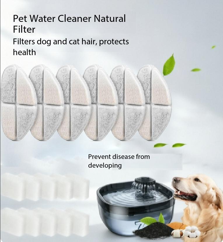 Pet water dispenser filter cotton cat water dispenser filter cartridge replacement coconut shell activated carbon filter pet dog