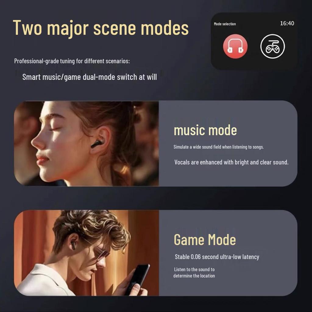 A9Pro ANC Bluetooth 5.4 Wireless Sport Earphones with Touchscreen & Noise Cancelling