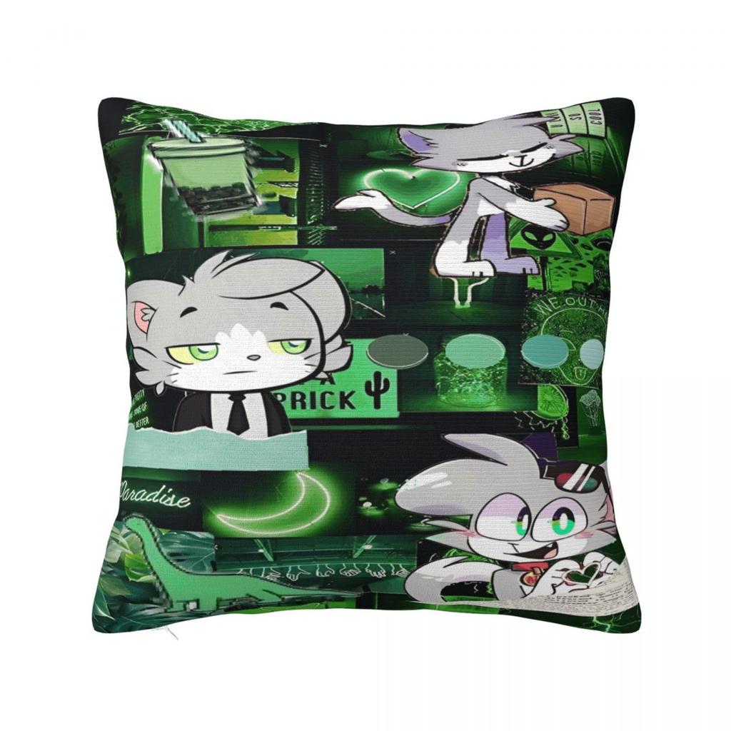 Acenix Cute Cats Printing Pillowcase Cushion Cover Throw Pillow Cover Warm Seat Decorations Zipper Multiple Sizes