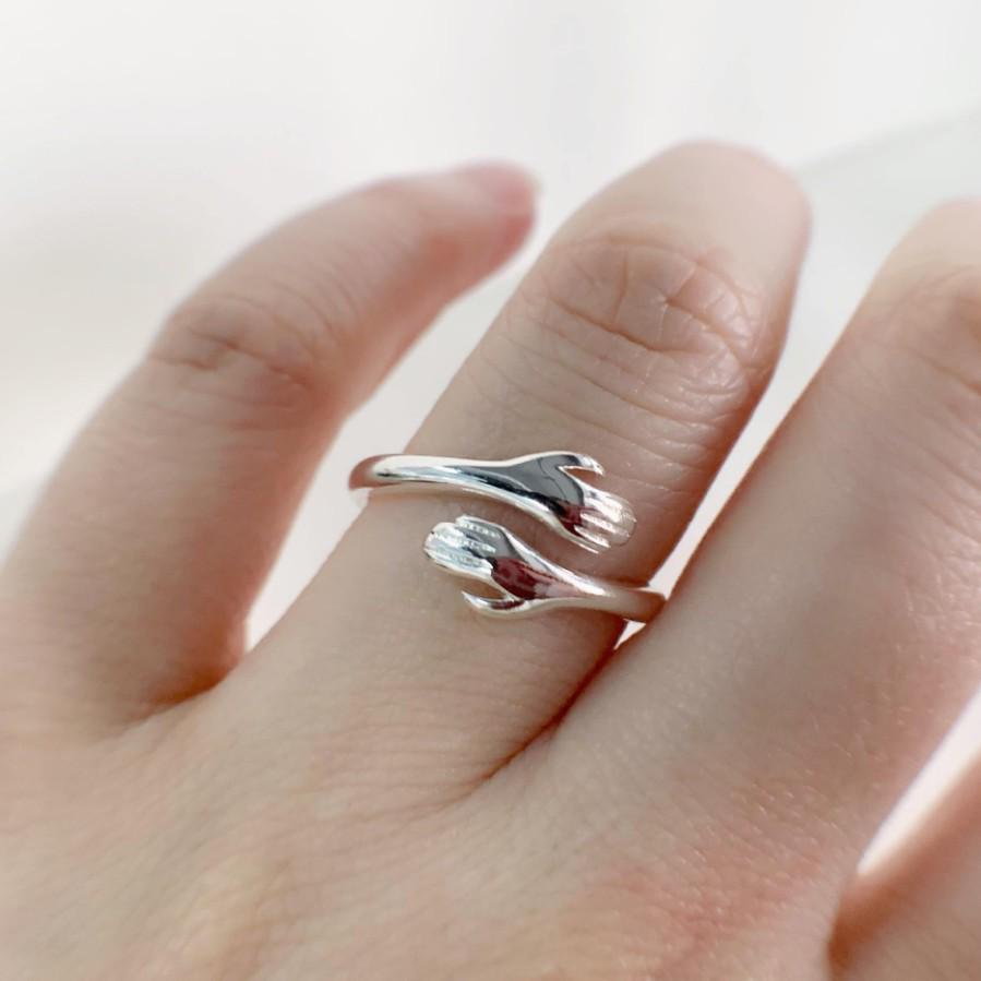 Cross-Border Hug Ring: European & American Fashion Adjustable Open Couple Ring Open Adjustable