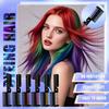 Temporary Hair Color Comb with Foldable Design for Quick Bright Hair Chalk Styling Non Toxic Washable Colorful Hairbrush for Adults Halloween Cosplay
