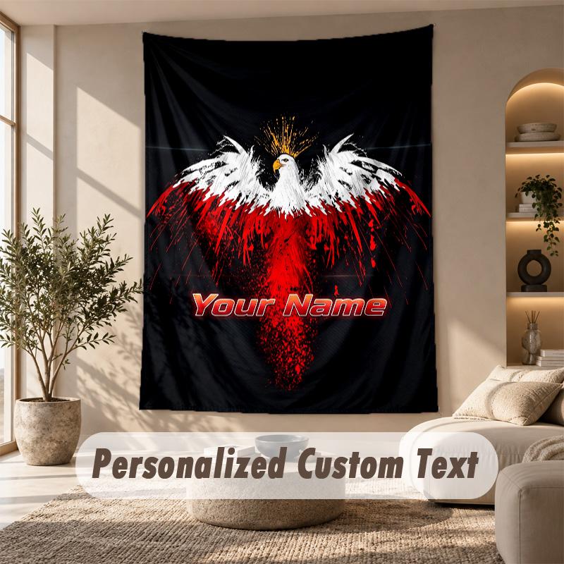 Tapestry Custom Name Text, Wall Hanging Tapestry Home Room DecorPoland