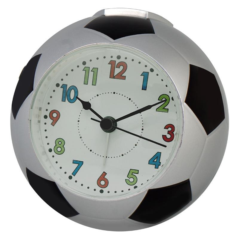 

Будильник в форме футбольного мяча, бесшумный кварцевый механизм, настольные часы, двойной будильник, детские часы Style C